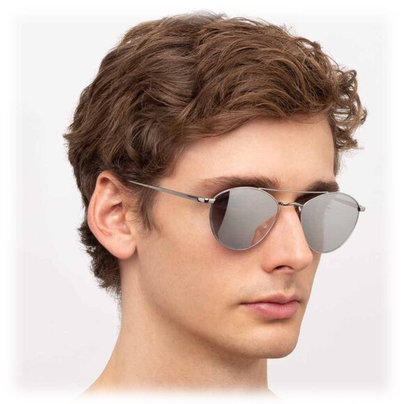 Linda Farrow - 876 C2 Aviator Sunglasses - White Gold - Linda Farrow Eyewear - Picture 3 of 5